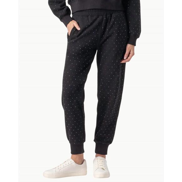 NEW GENERATION LOVE ruel crystal sweatpants in black